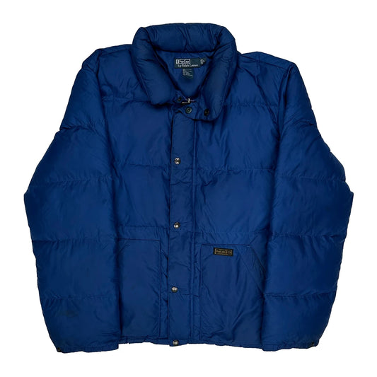 Polo By Ralph Lauren Puffer - Large Blue Down And Feather