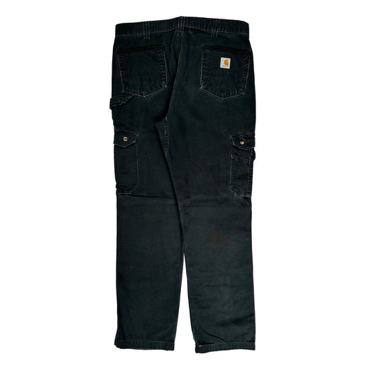 Carhartt Cargo Trousers - 36W 32L Black Cotton