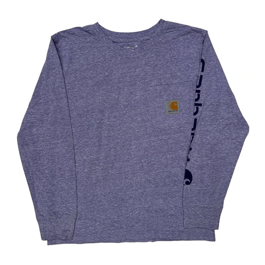Age 10 Carhartt Long Sleeve T-Shirt - Medium Purple Cotton