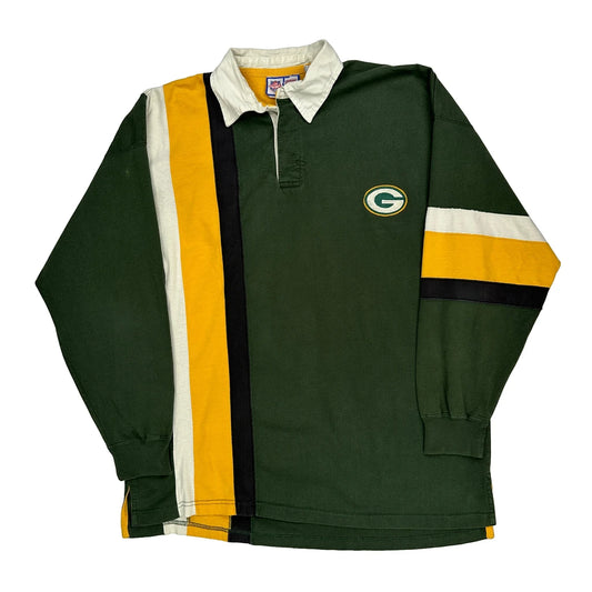 Green Bay Packers Logo 7 Nfl Rugby Shirt - XL Black Cotton