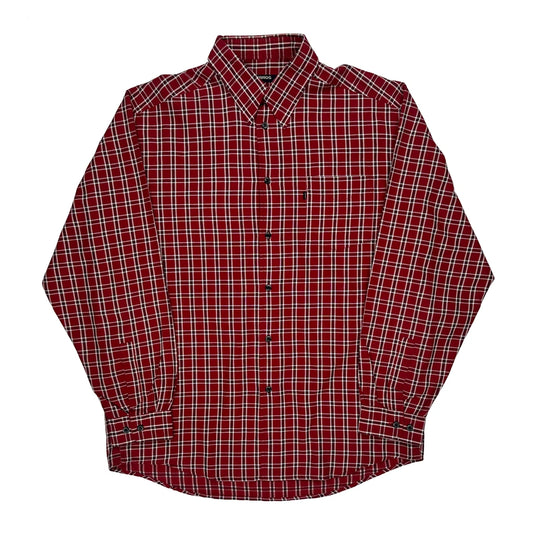 Vintage Lerros Checked Shirt - Large Red Cotton
