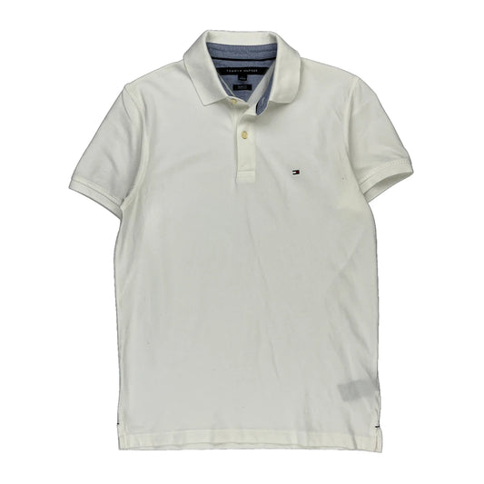 Tommy Hilfiger Slim Fit Polo Shirt - Medium White Cotton