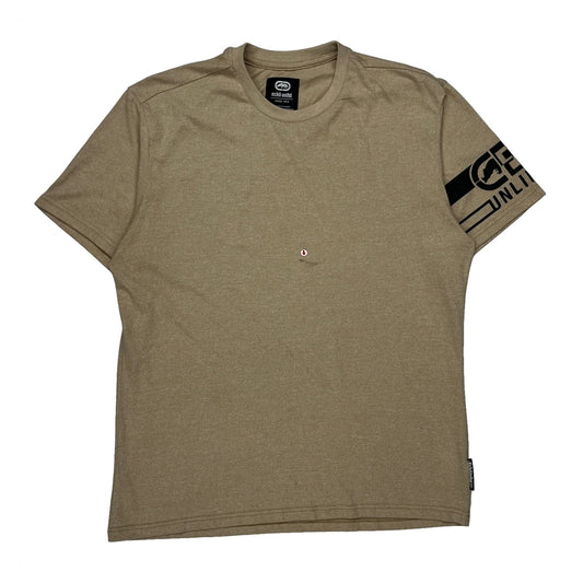 Vintage Rawthentic Ecko Unltd T-Shirt - Large Beige Cotton