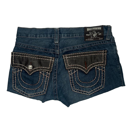 Vintage True Religion Denim Shorts - 34W UK 12 Blue Denim