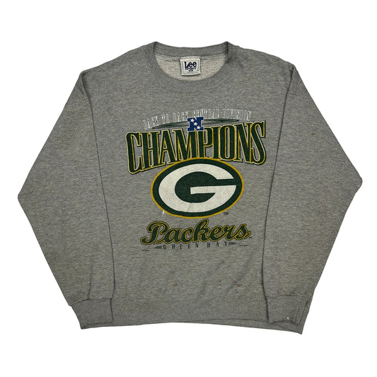 Green Bay Packers Lee Sport Football Sweatshirt - XL Grey Cotton Blend