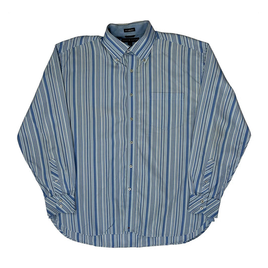 Vintage Tommy Hilfiger Striped Shirt - XL Blue Cotton
