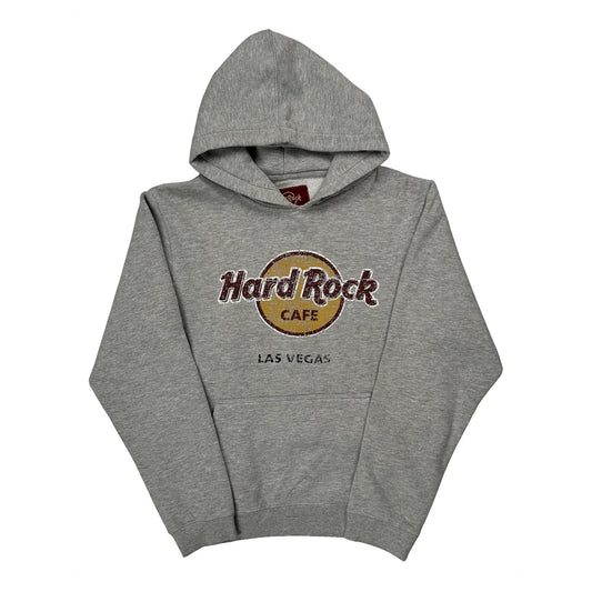 Las Vegas Hard Rock Cafe Graphic Hoodie - Medium Grey Cotton Blend