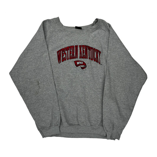 Western Kentucky University Genuine Stuff Sweatshirt - XL Grey Cotton