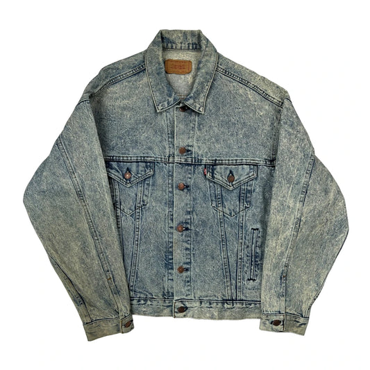 Levis Oversized Denim Jacket - Large Acid Wash Denim