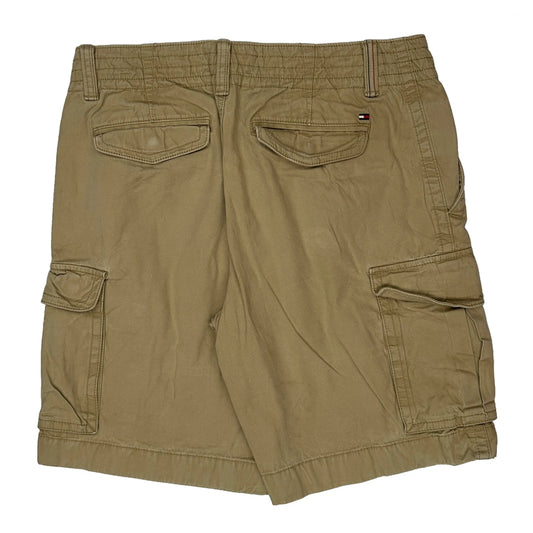 Tommy Hilfiger Cargo Shorts - 33W 10L Khaki Cotton