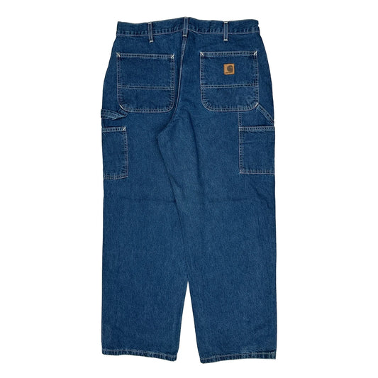 Carhartt Carpenter Jeans - 34W 30L Blue Cotton
