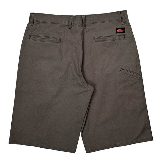 Dickies Baggy Shorts - 34W 10L Grey Polyester Blend