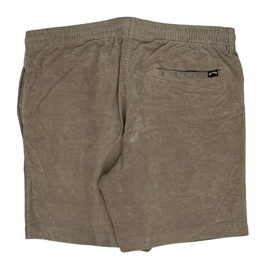 Billabong Corduroy Shorts - Large Beige Corduroy