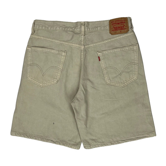 550 Levis Denim Shorts - 32W 8L Beige Cotton