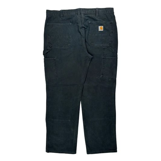 Carhartt Double Knee Carpenter Trousers - 37W 31L Black Cotton
