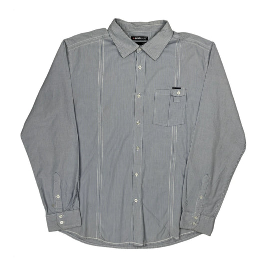Ecko Unltd Striped Shirt - XL Blue Cotton