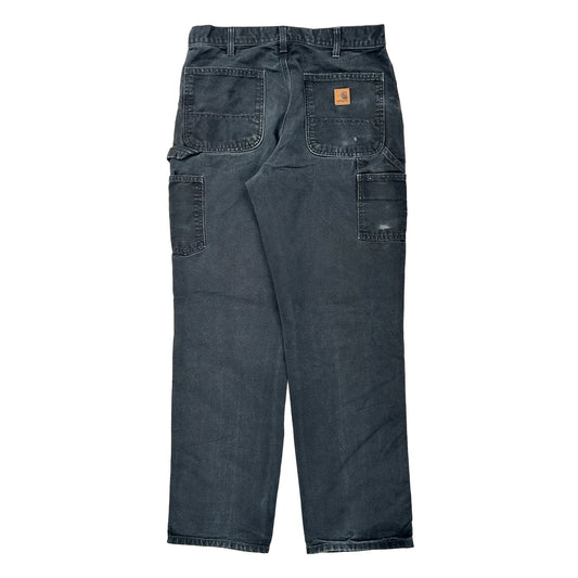 Carhartt Double Knee Carpenter Trousers - 32W 32L Black Cotton
