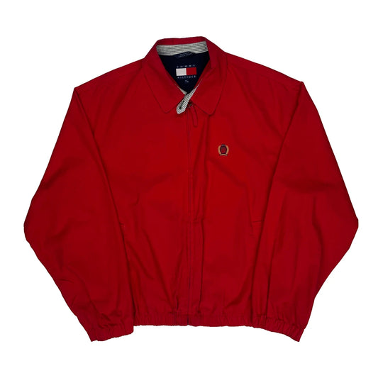 Vintage Tommy Hilfiger Harrington Jacket - Medium Red Cotton