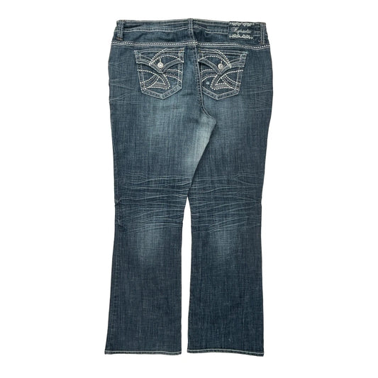 Hydraulic Boot Cut Jeans - 38W UK 16 Blue Cotton