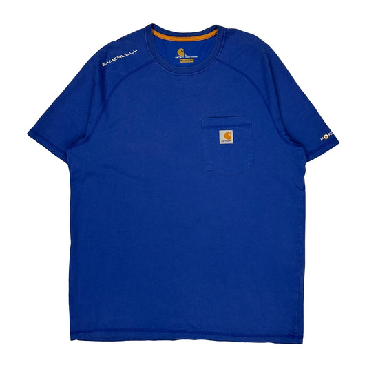 Carhartt T-Shirt - Large Blue Cotton