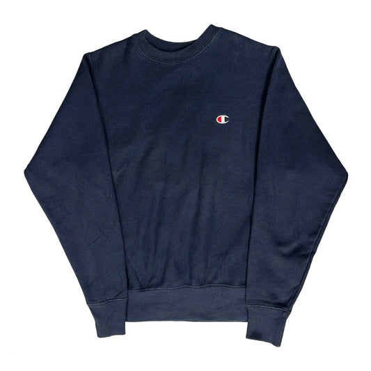 Reverse Weave Champion Sweatshirt - Small Blue Cotton