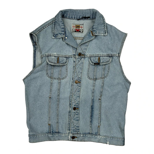 Lee Denim Gilet - XL Light Wash Denim