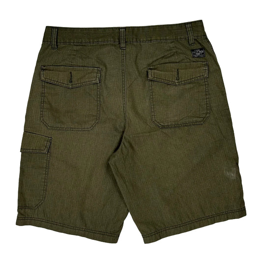 Vans Cargo Shorts - 34W 11L Green Cotton