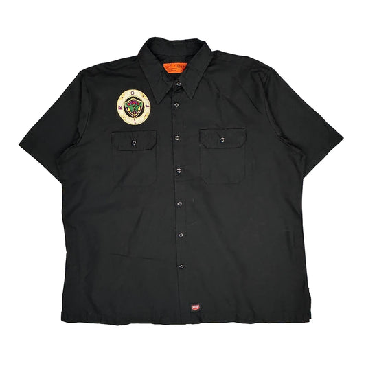 Royal Order Of Jesters Red Kap Work Short Sleeve Shirt - XL Black Polyester Blend