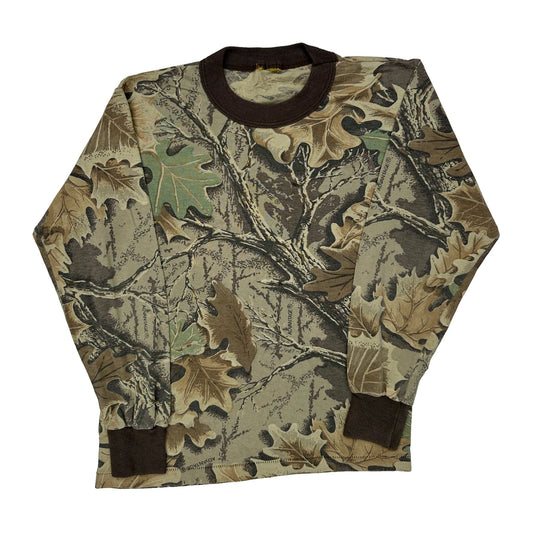 Age 8 Mossy Oak Long Sleeve T-Shirt - Small Camo Cotton