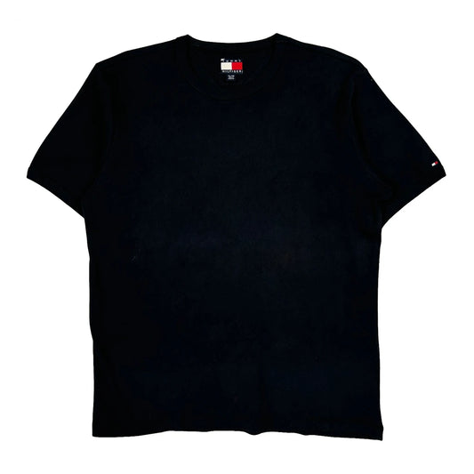 Vintage Tommy Hilfiger T-Shirt - XL Black Cotton
