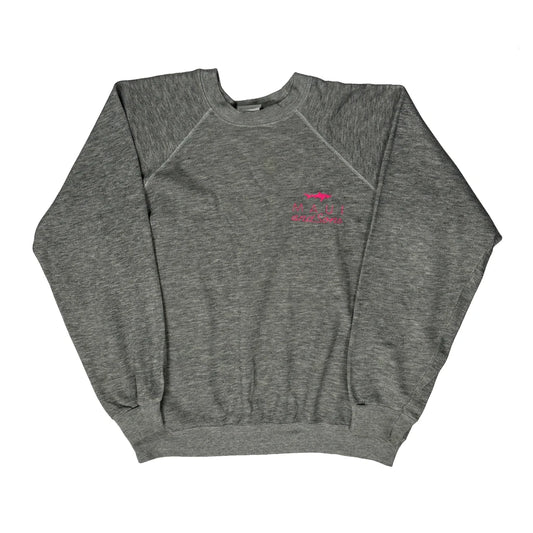 Hanes Graphic Sweatshirt - Large Grey Cotton Blend