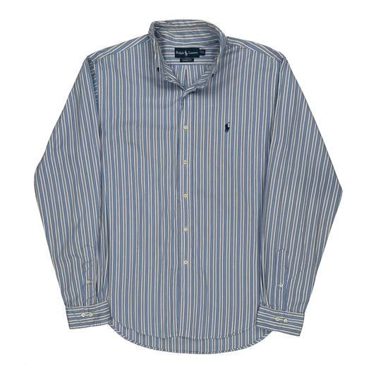 Ralph Lauren Striped Shirt - Large Blue Cotton