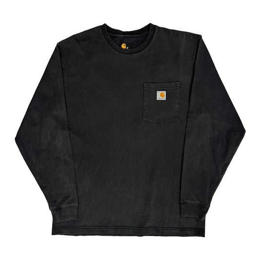 Carhartt Long Sleeve T-Shirt - Medium Black Cotton