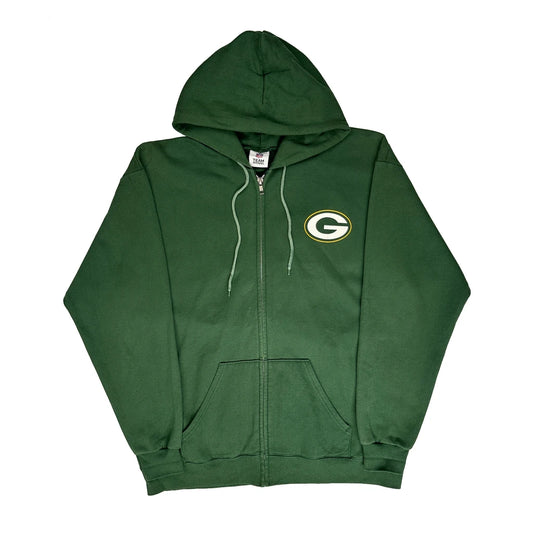 Green Bay Packers N.F.L. Team Apparel Hoodie - Medium Green Polyester Blend