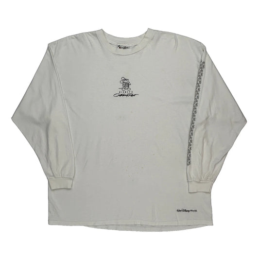 Walt Disney World Disney Graphic Long Sleeve T-Shirt - 2XL White Cotton