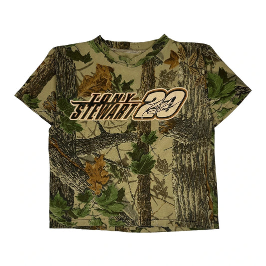 Tony Stewart 20 Unbranded Camo T-Shirt - Large Khaki Cotton Blend