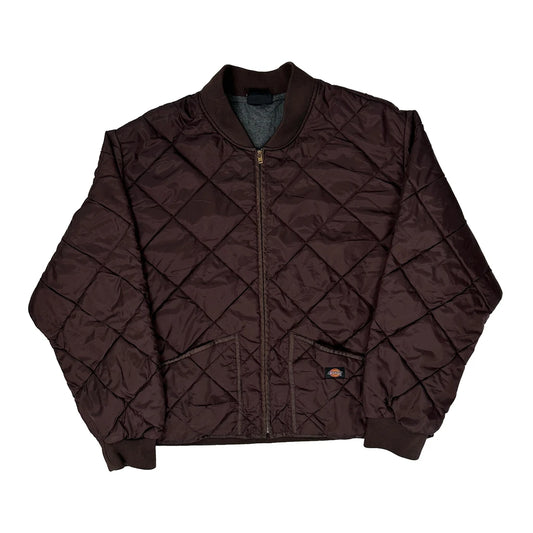 Dickies Quilted Workwear Jacket - XL Brown Nylon