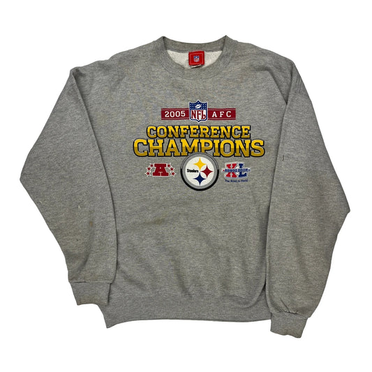 Steelers NFL Sweatshirt - XL Grey Cotton