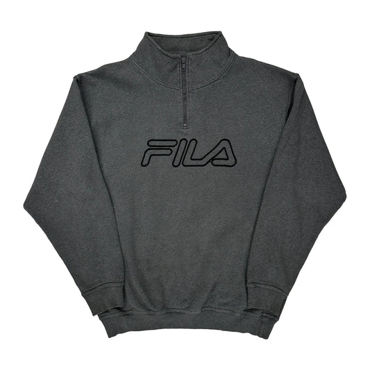 Fila 1/4 Zip - XL Grey Cotton Blend