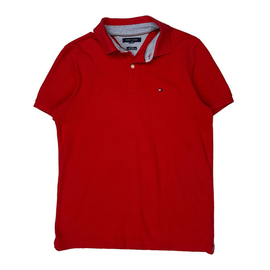 Tommy Hilfiger Polo Shirt - Medium Red Cotton
