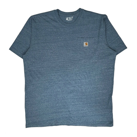 Carhartt T-Shirt - XL Blue Cotton Blend