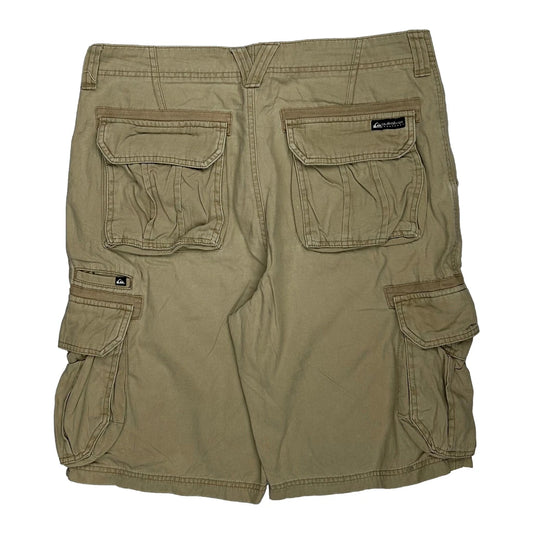 Vintage Quiksilver Cargo Shorts - 34W 11L Beige Cotton