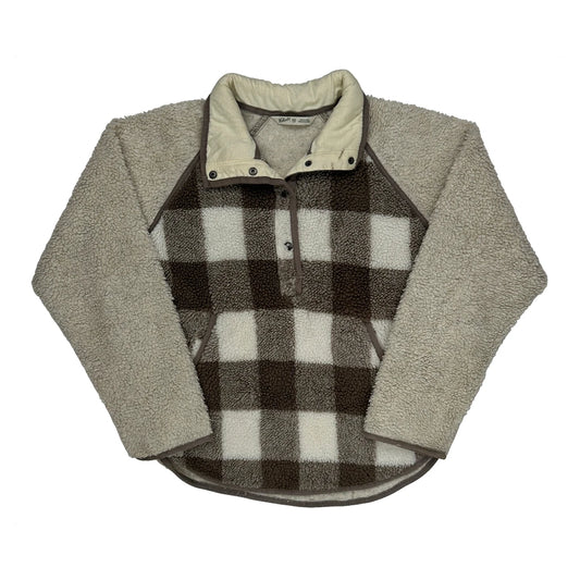 Woolrich Checked Fleece - Large Brown Polyester