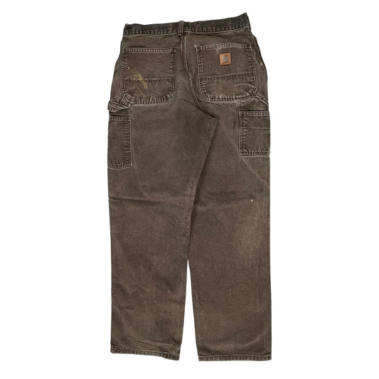 Carhartt Carpenter Trousers - 28W 32L Brown Cotton