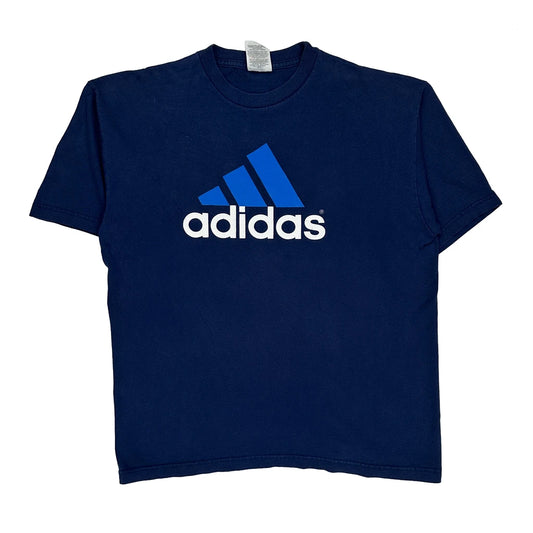 Adidas T-Shirt - Large Blue Cotton