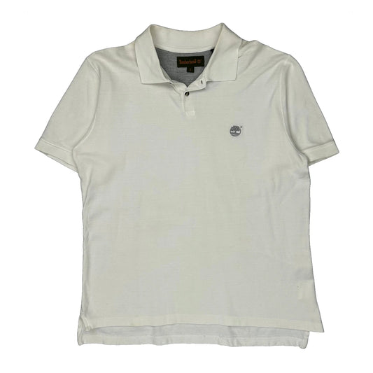 Timberland Polo Shirt - Large White Cotton