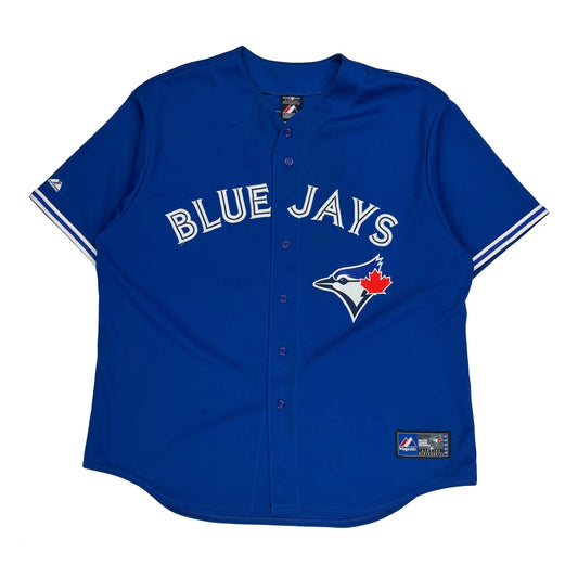 Blue Jays Majestic Jersey - 2XL Blue Polyester