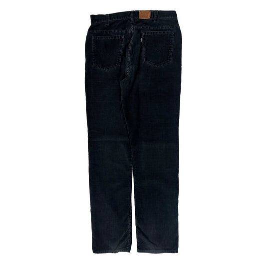 Vintage 80S Levis Cord Trousers - 30W 33L Black Corduroy