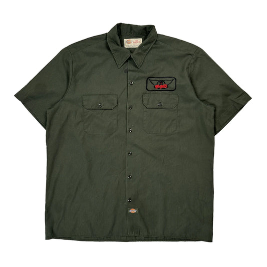 Dickies Workwear Short Sleeve Shirt - XL Green Polyester