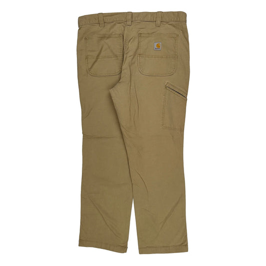 Carhartt Double Knee Carpenter Trousers - 38W 32L Khaki Cotton